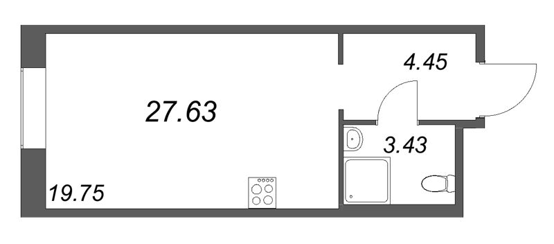 Продажа студии Санкт-Петербург г., Пионерская ул.,  к. 1