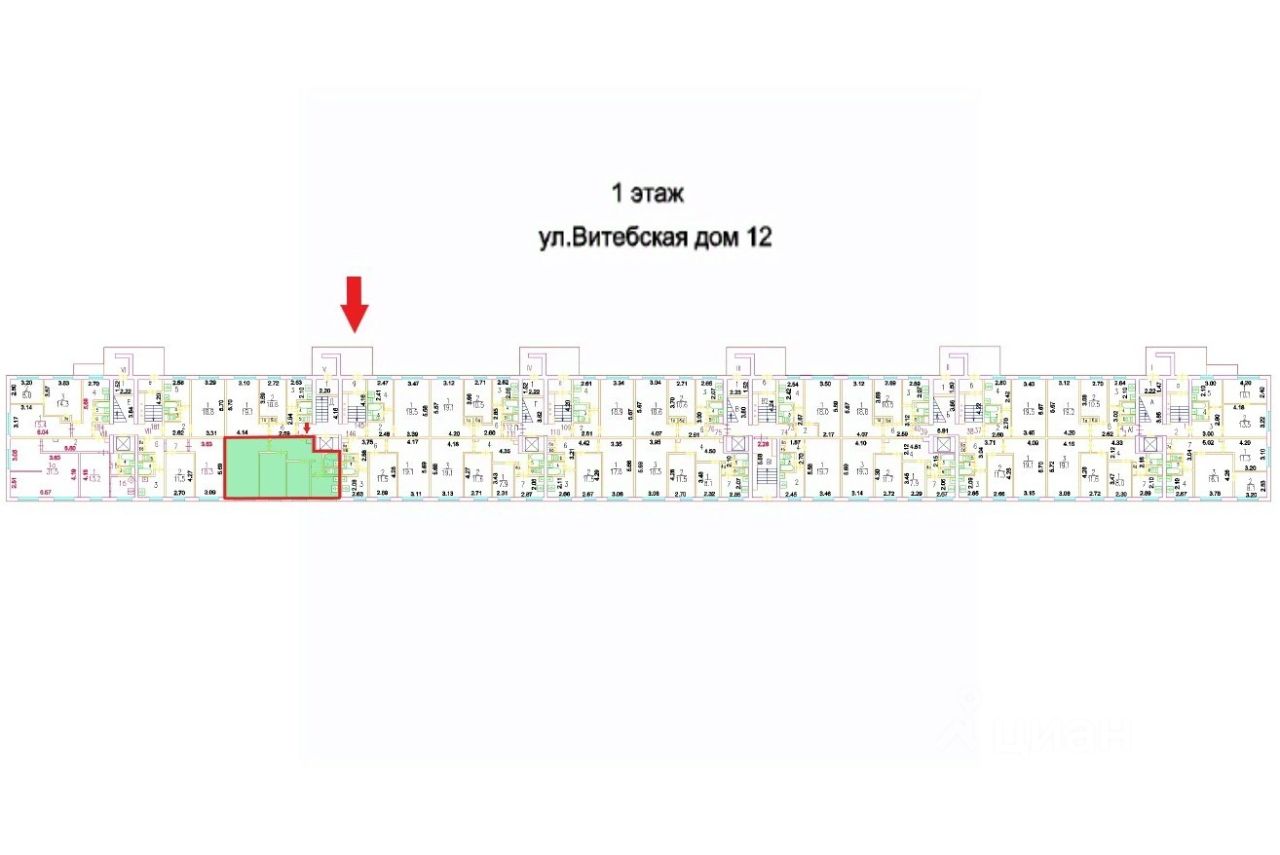 Продажа 3-комн квартиры на вторичном рынке Витебская улица, 12