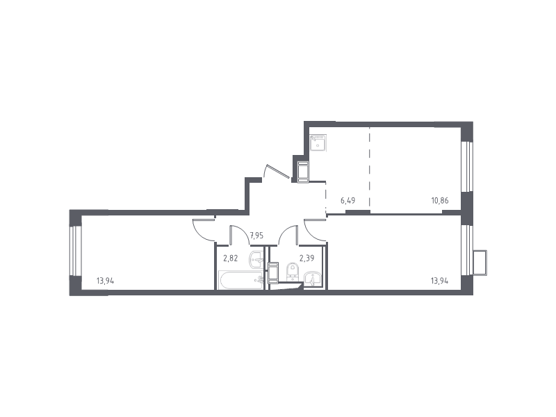 Продажа 2-комн квартиры в новостройке Алхимово д., Рязановское ш.,  к. 7