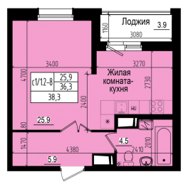 Продажа студии Ольгинская дорога, дом 3/20 Продажа студии Ольгинская дорога, дом 3/20