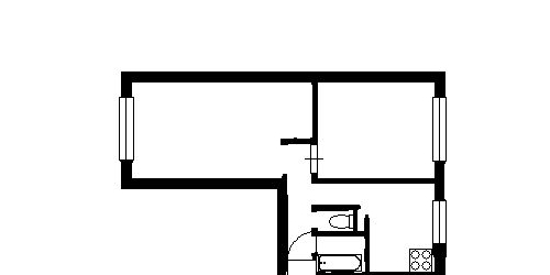 2-комн квартира Народная улица, 70