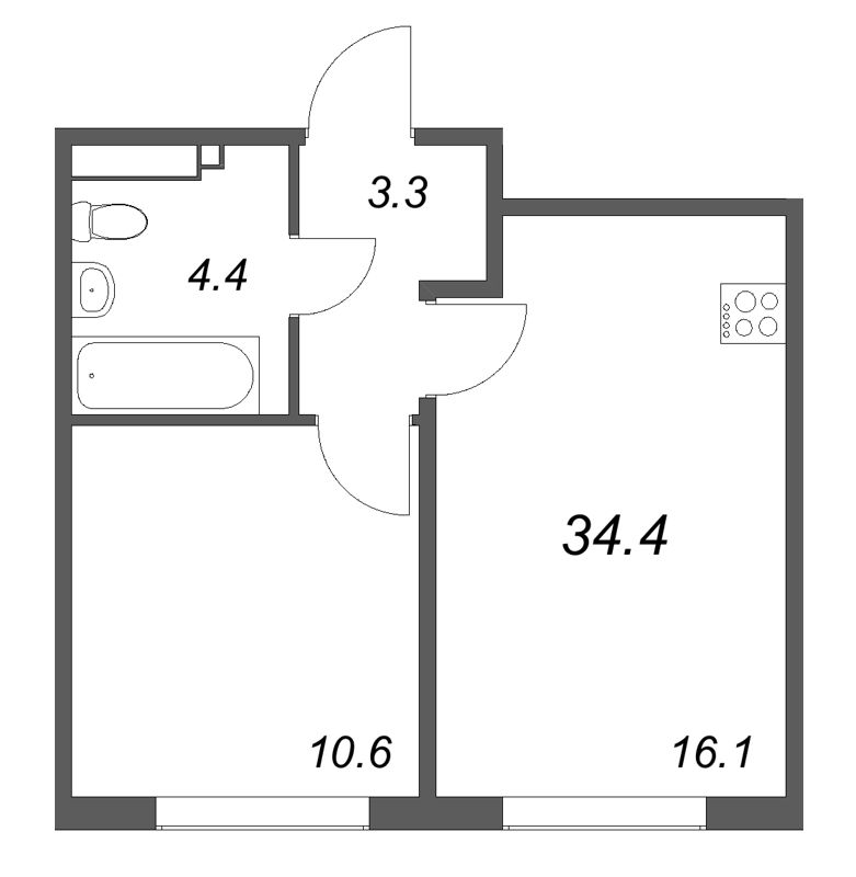 Продажа 1-комн квартиры в новостройке Шушары п., Пулковское ш.,  к. 4