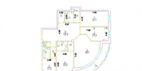 4-комн квартира Хилков пер,  д. 1