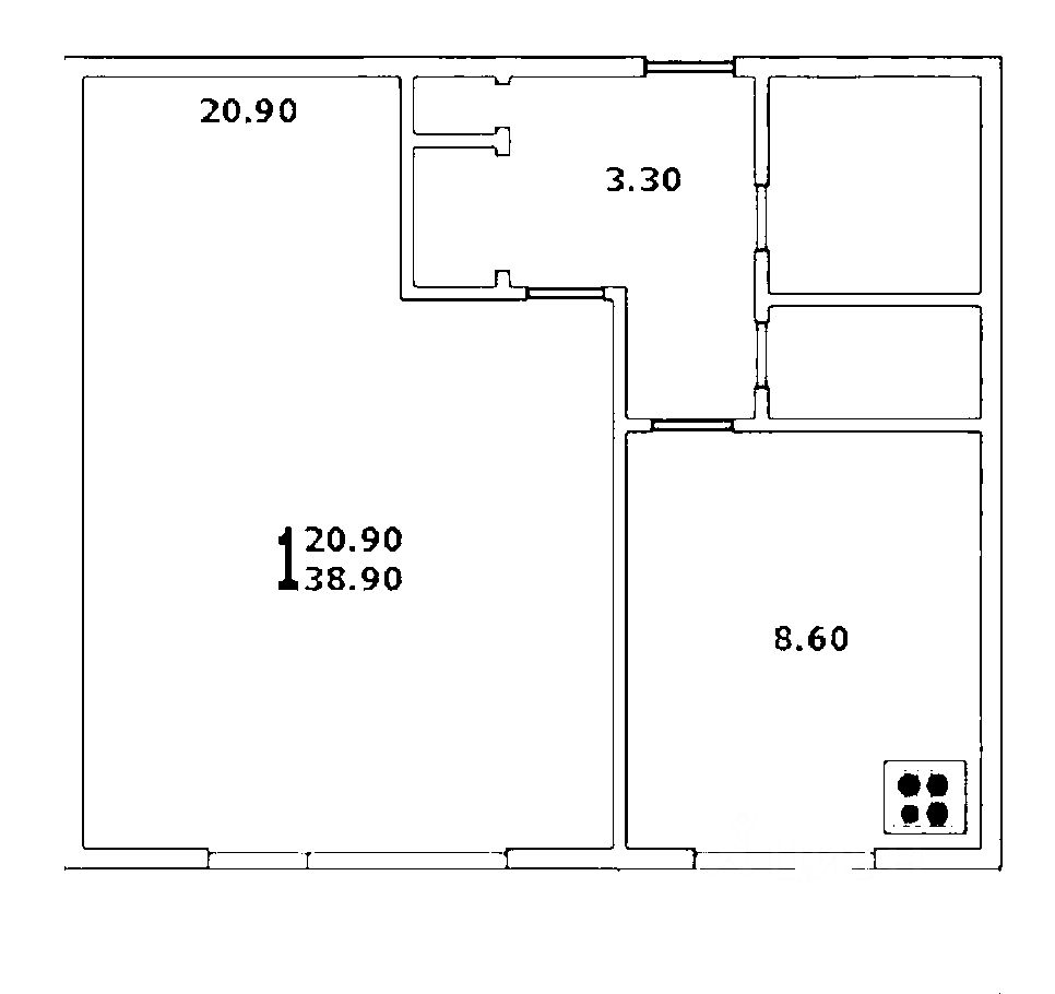 Продажа 1-комн квартиры на вторичном рынке улица Коненкова, 21