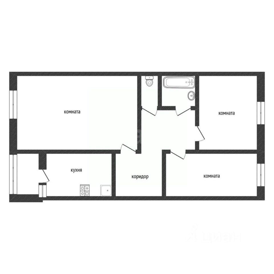 Продажа 3-комн квартиры на вторичном рынке Будогощь пгт, улица Советская, 75А