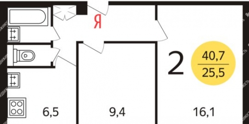 2-комн квартира Басманная С. ул,  д. 28/2
