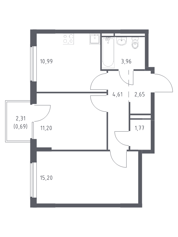 Продажа 2-комн квартиры в новостройке Мытищи г., 1-й Стрелковый пер.,  к. 6