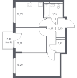 Продажа 2-комн квартиры в новостройке Мытищи г., 1-й Стрелковый пер.,  к. 6