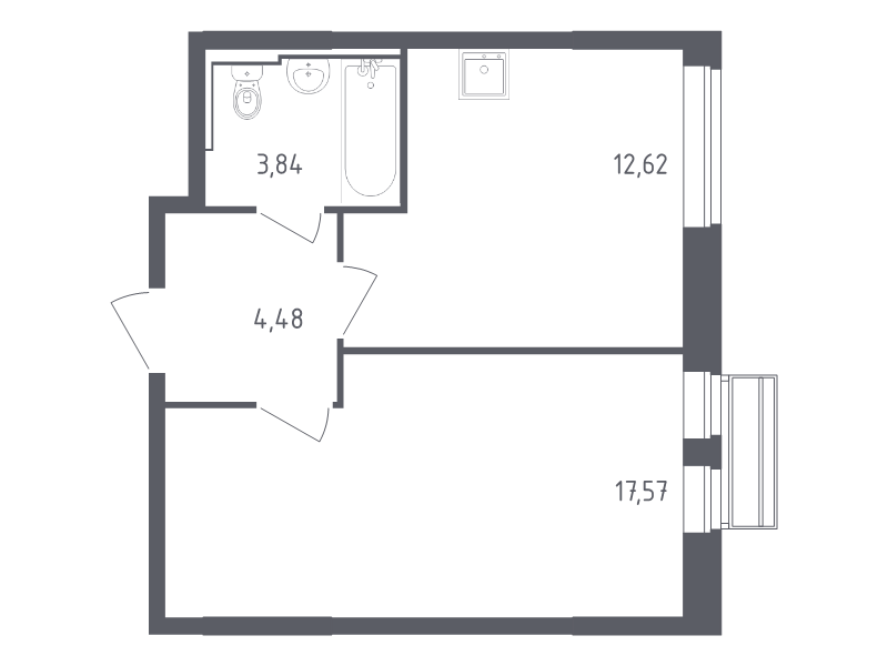 Продажа 1-комн квартиры в новостройке Лайково с., Лесная ул.,  к. 55