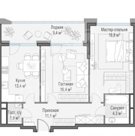Продажа 3-комн квартиры на вторичном рынке Восточная ул,  д. 2