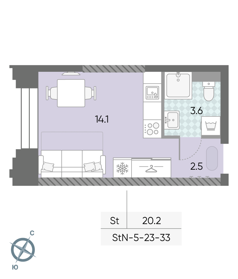 Продажа студии Автозаводская площадь, д.вл.23