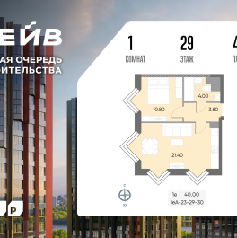 Продажа 1-комн квартиры в новостройке Борисовские Пруды улица, д.1