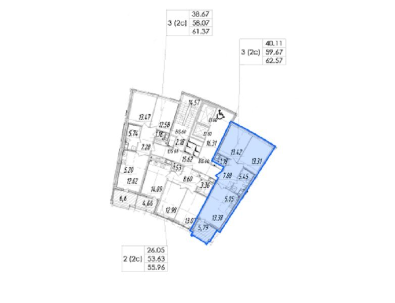 Продажа 2-комн квартиры на вторичном рынке Набережная Миклухо-Маклая,  д. 1,  к. 1