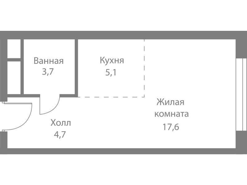 Продажа студии Москва г., Сколковское ш.,  к. 4