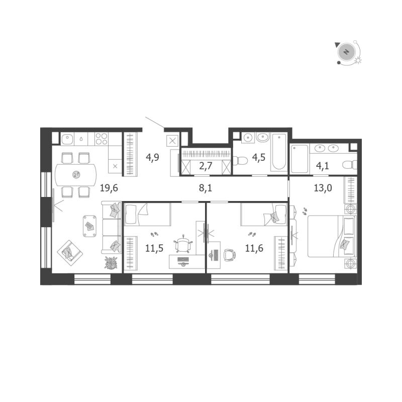 Продажа 3-комн квартиры в новостройке Москва г., Автозаводская ул.,  к. 3.4