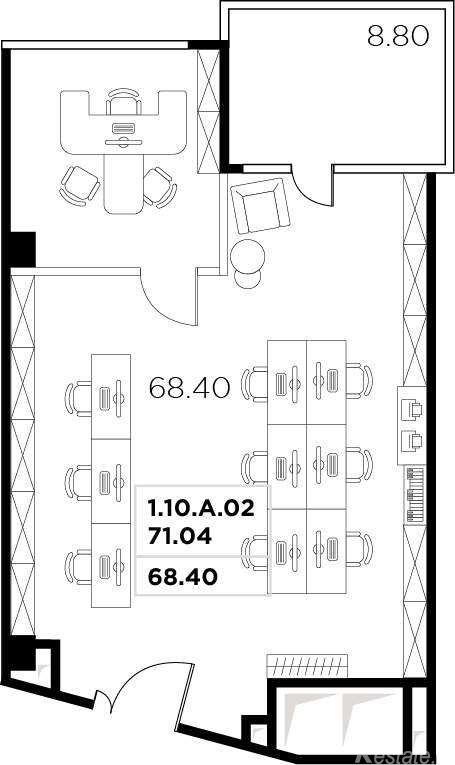 Продажа офиса Маршала Прошлякова улица,  д. 23