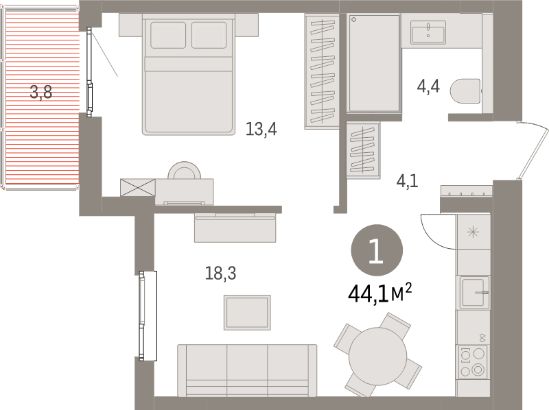 Продажа 1-комн квартиры в новостройке Новоселье п., Петропавловская ул.,  к. 3