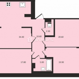 Продажа 4-комн квартиры на вторичном рынке ул Выборгская,  д. 4