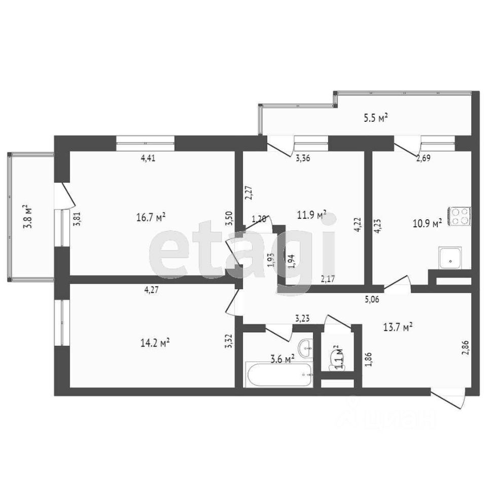 Продажа 3-комн квартиры на вторичном рынке Киевская улица, 3