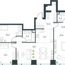 Продажа 4-комн квартиры на вторичном рынке ул Лобачевского,  д. 37