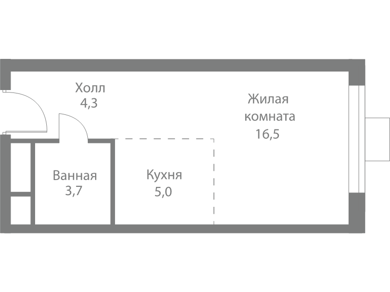 Продажа студии Москва г., Сколковское ш.,  к. 4