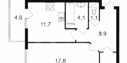 1-комн квартира ул Асафьева,  д. 5,  к. 1