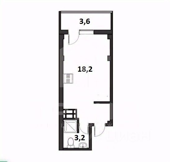 Продажа студии пос. Романовка, 33