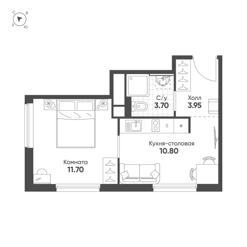 Продажа 1-комн квартиры в новостройке Санкт-Петербург г., Московское ш.,  к. 3