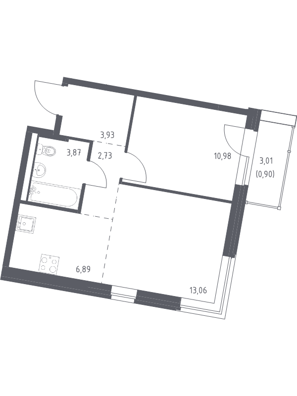Продажа 1-комн квартиры в новостройке Боровское ш,  к. 6