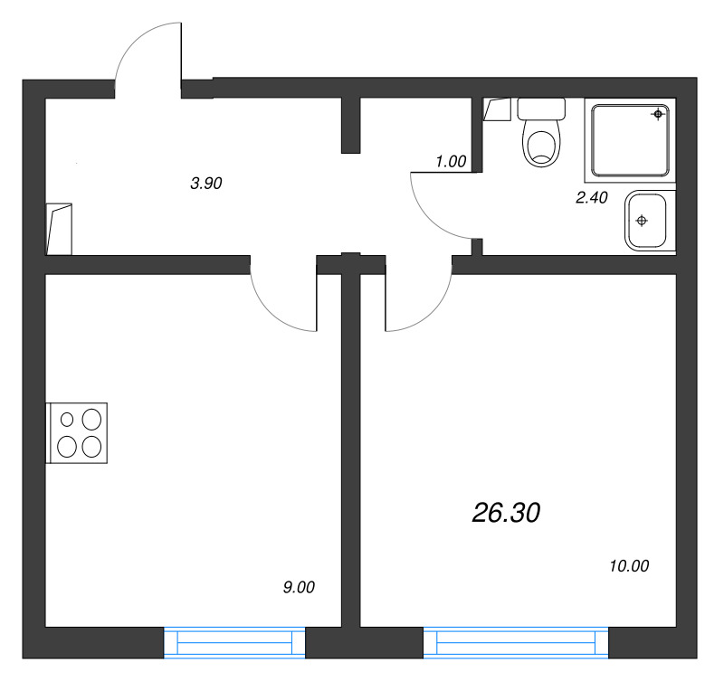 Продажа 1-комн квартиры в новостройке Санкт-Петербург г., Муринская дор.,  к. 29.7