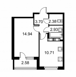 Продажа 1-комн квартиры в новостройке Колпино г., Загородная ул., к. D Продажа 1-комн квартиры в новостройке Колпино г., Загородная ул., к. D