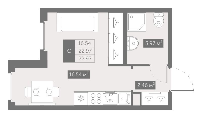 Продажа студии Шушары п., Московское ш.,  к. 4
