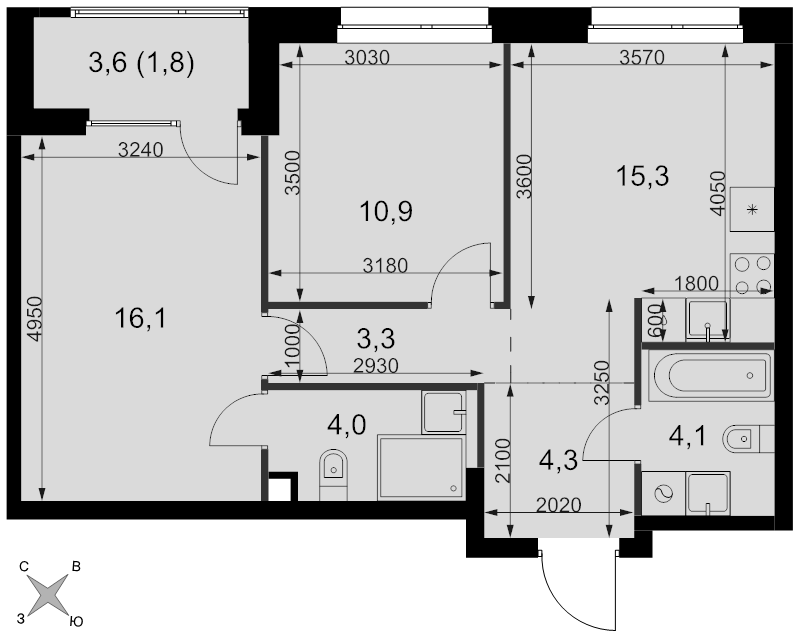 Продажа 2-комн квартиры в новостройке Новоостаповская ул,  к. 3