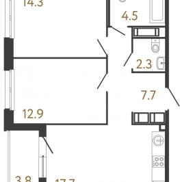 Продажа 2-комн квартиры в новостройке Санкт-Петербург г., Обводного кан. наб., к. 1 Продажа 2-комн квартиры в новостройке Санкт-Петербург г., Обводного кан. наб., к. 1