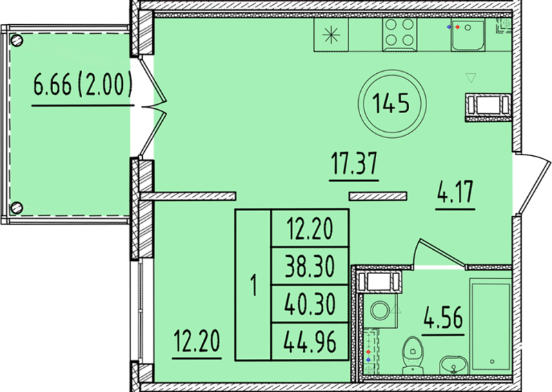 Продажа 1-комн квартиры в новостройке Шушары п., Кокколевская ул.,  к. 1