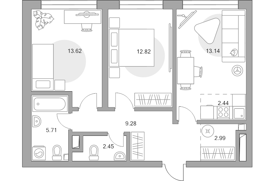 Продажа 2-комн квартиры в новостройке Москва г., Верхнелихоборская ул.,  к. 1
