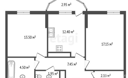 Продажа 2-комн квартиры на вторичном рынке Парголово п, Фёдора Абрамова ул,  д. 19 к1