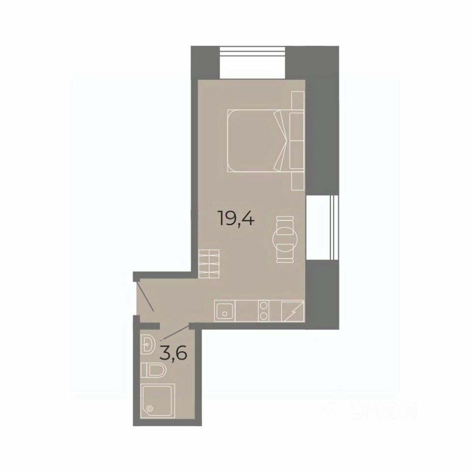 Продажа студии Заставская улица, 33с3