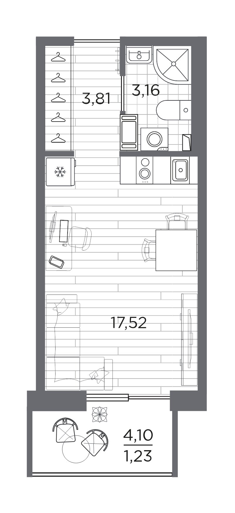 Продажа студии Санкт-Петербург г., Суздальское ш.,  к. 611