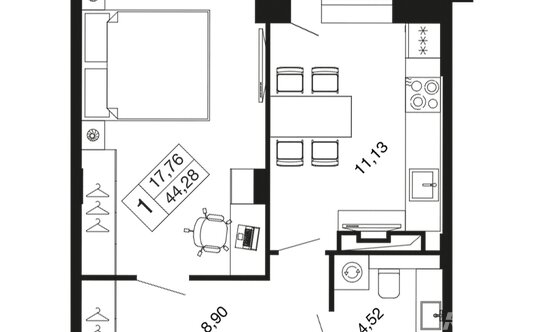 Продажа 1-комн квартиры в новостройке Апрелевка, ул Танкистов,  д. 4