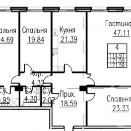 Продажа 4-комн квартиры на вторичном рынке Петровский просп.,  д. 9