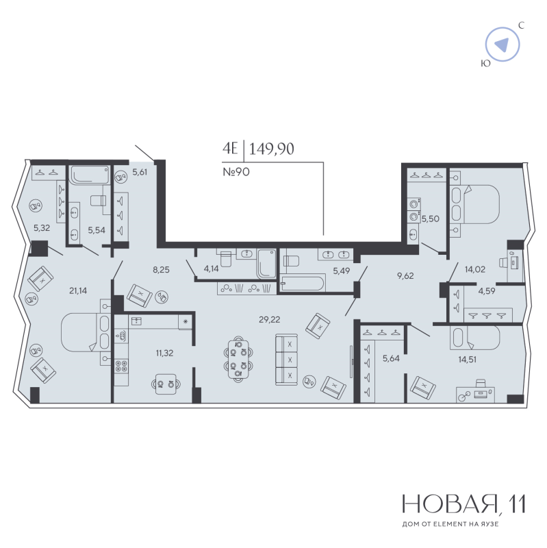 Продажа 3-комн квартиры в новостройке Москва г., Новая Дорога ул.,  к. Яуза