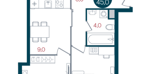 2-комн квартира Москва г., Кавказский б-р,  к. 3