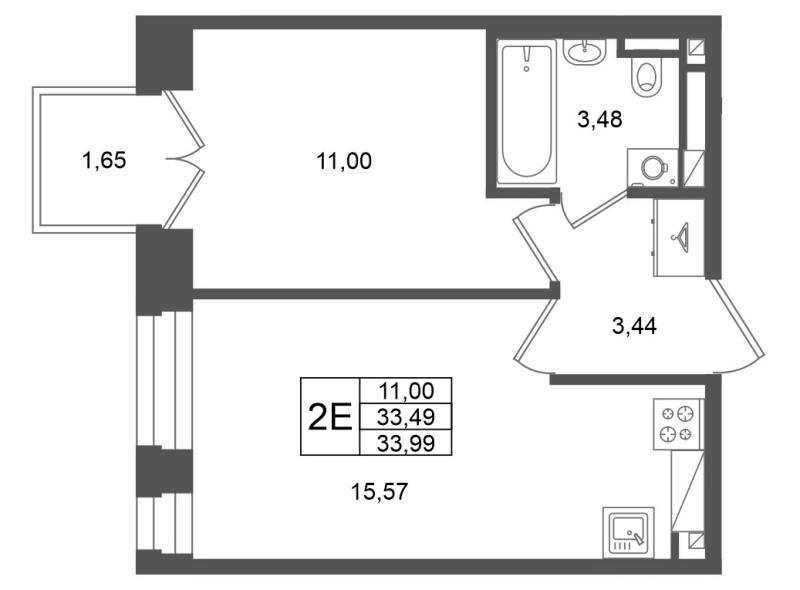 Продажа 1-комн квартиры в новостройке Санкт-Петербург г., 26-я линия В.О.,  к. 1