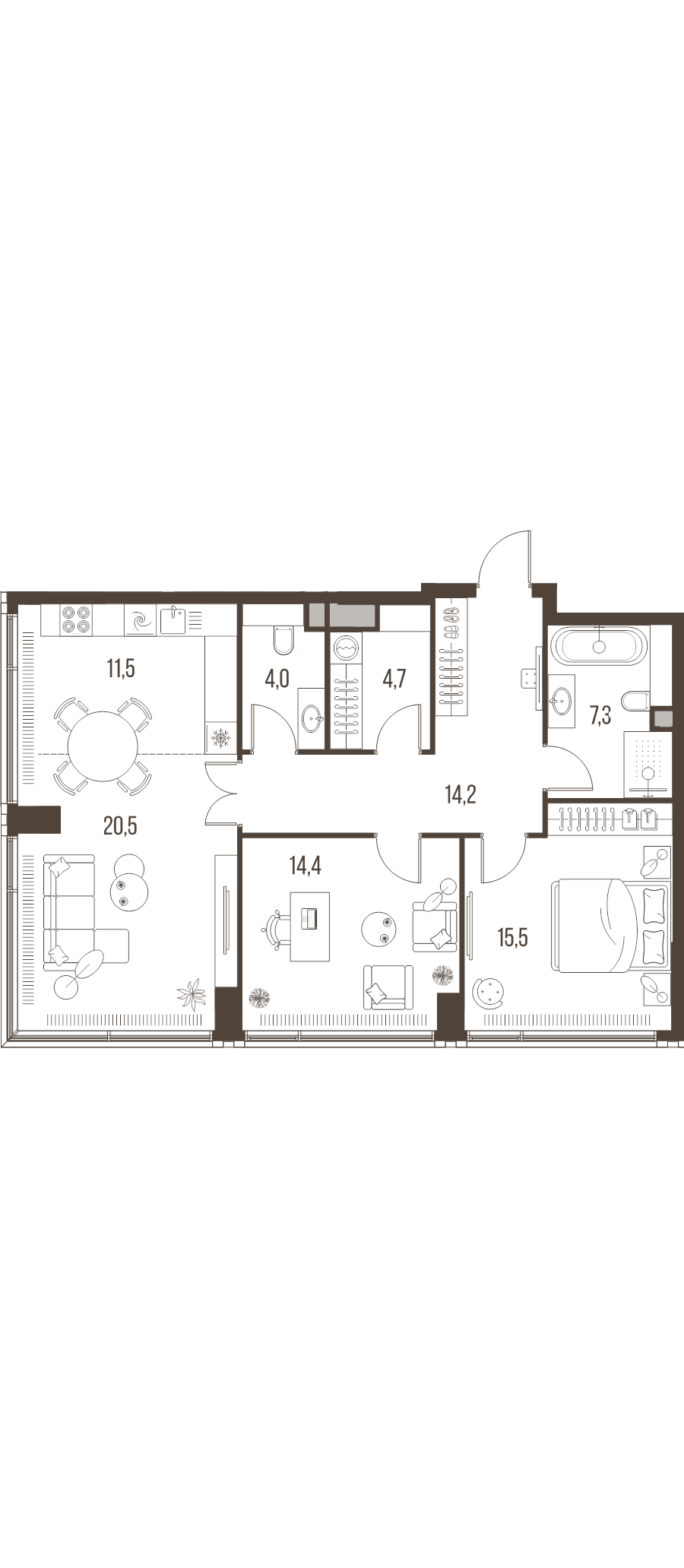 Продажа 2-комн квартиры в новостройке Москва г., Летниковская ул.,  к. 4