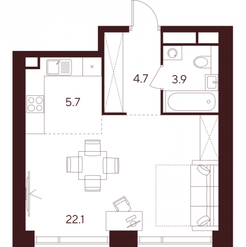 Студия Москва г., Куусинена ул.,  к. D1