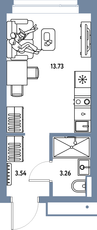 Продажа студии Мытищи г., Комарова ул.,  к. Дом Перов