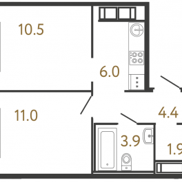 Продажа 1-комн квартиры в новостройке Санкт-Петербург г., Обводного кан. наб.,  к. 1