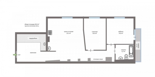 2-комн квартира Замшина ул. ,  д. 31,  к. 4