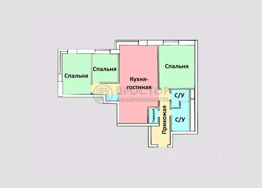 Продажа 3-комн квартиры на вторичном рынке Бутово Парк ЖК, Бутово пгт, 23к1